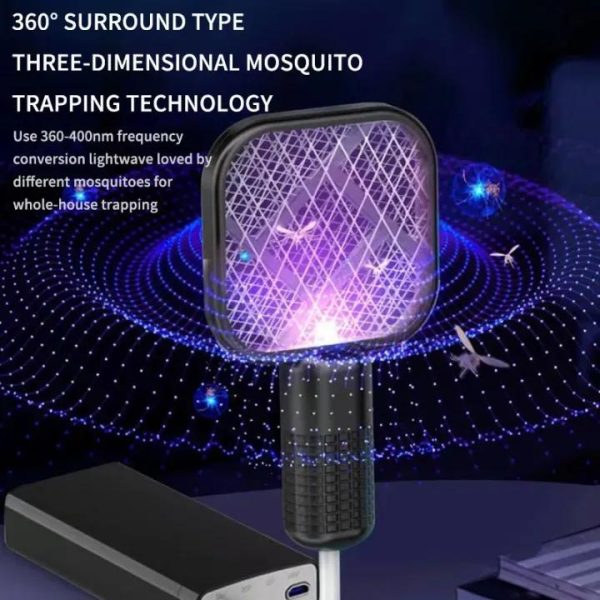 Mini USB Rechargeable Mosquito Racket with UV Light – Portable Bug Zapper